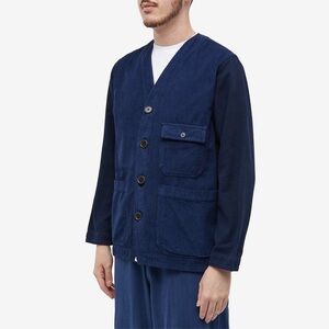 Universal Works 100% cotton corduroy thick twill collarless blazer cabin jacket